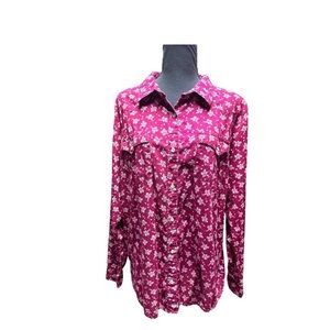 Wrangler Peral Snap Button Down Shirt Size XL